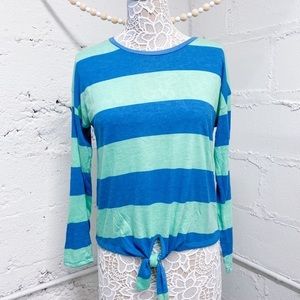 3/$15 NWOT Cloud Chaser Stripe Tie Knot Long Tee